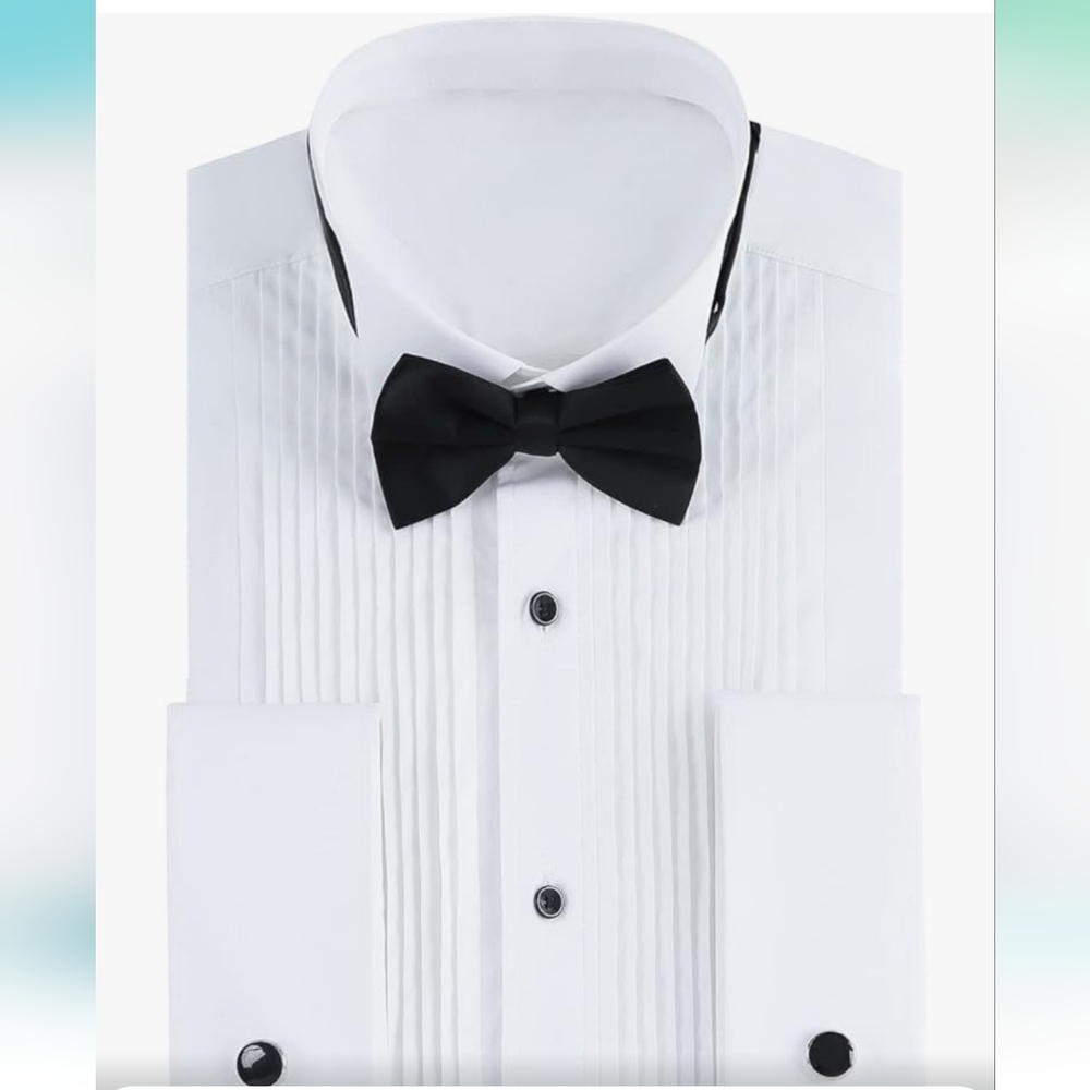 Gollnwe White Tuxedo Shirt Size S